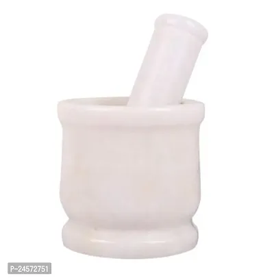 Mortar Pestle Marble Okhli Style Mixer Grinder Chopper Set khayal kundi Imam dastan okhli musli for Home Use Unique Item White 4 Inche