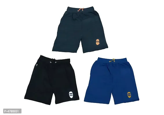 Premium Regular Solid Shorts Pack Of 3-thumb0