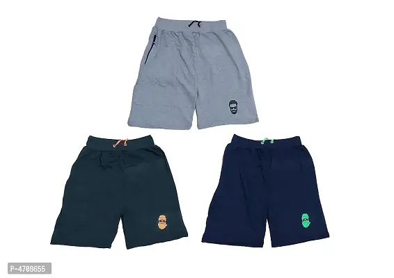 Premium Regular Solid Shorts For Men Pack Of 3-thumb0