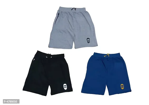 Premium Regular Solid Shorts For Men Pack Of 3-thumb0