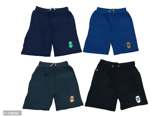 Multicoloured Cotton Blend Regular Shorts For Men Pack of 4-thumb0
