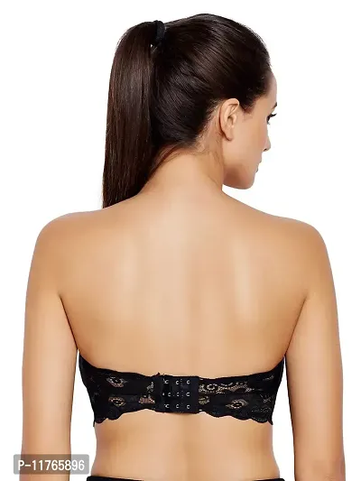 Brafozy Women's Lace Lightly Padded Non-Wired Solid Bra (Neel001_Black_28)-thumb2