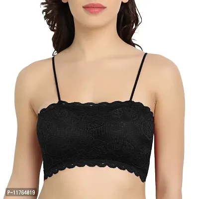 Brafozy Women's Lace Lightly Padded Bralette Bra (Neel013)