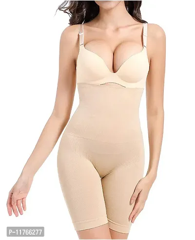 Brafozy Women's Lycra,Spandex Solid Shapwear Beige-thumb0