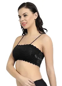 Brafozy Women's Lace Lightly Padded Bralette Bra (Neel013)-thumb2