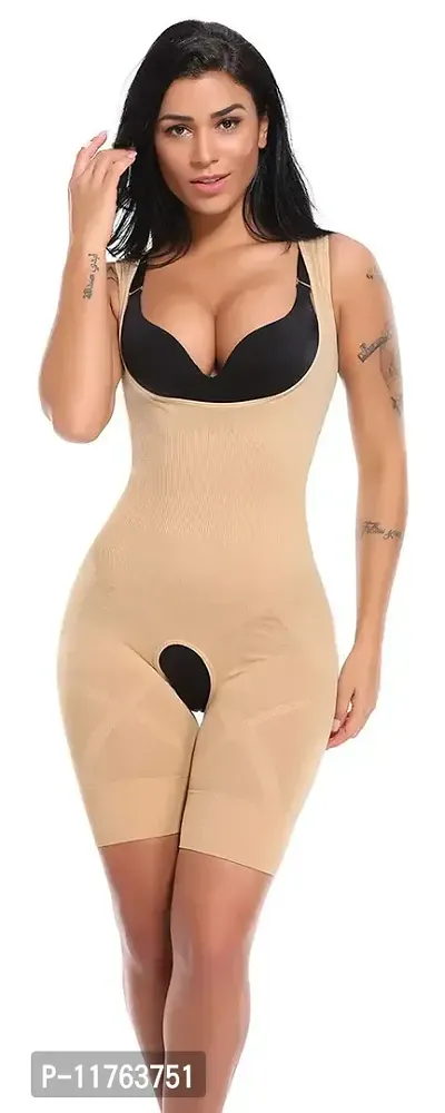 Brafozy Women's Cotton;Lycra Full Body Shapewear (Neel004,Beige,2XL)