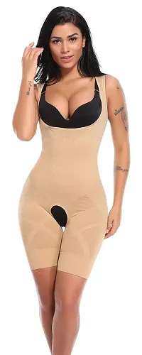 Brafozy Women's Cotton;Lycra Full Body Shapewear (Neel004,Beige,2XL)