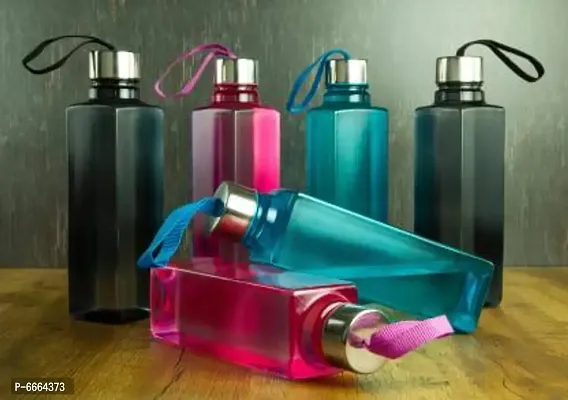 Design Plastic For Office Use Kitchen Use Water Bottle 1000 Ml Bottle Pack Of 6 Multicolor