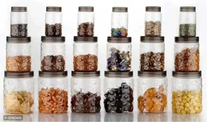 Useful Plastic Jars  Containers Pack Of 18-thumb0