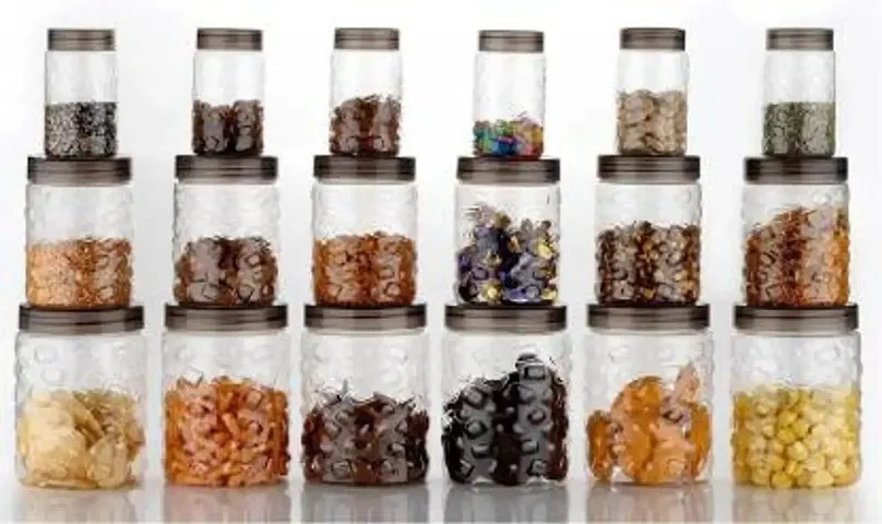 Plastic Checkers/Container/Canister/Jar Set, 18-Pieces