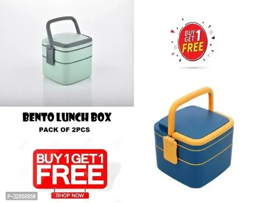 Useful Plastic Lunch Boxes Pack Of 2-thumb0