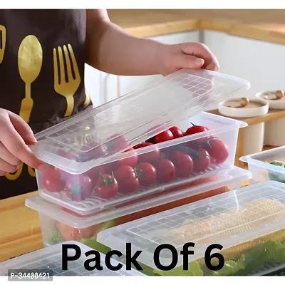 Refrigerator Food Organizers 6 Pcs Removable Drain Plate to Keep Produce Fresh