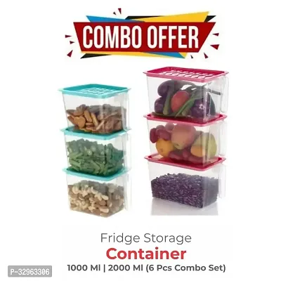 Fridge storage containers jar Set 1000 ml 2000 ml