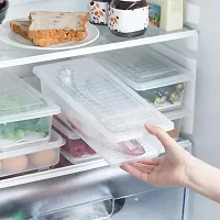 Fridge Organizer Set 6 Pcs with Removable Drain Plate Keep Produce Fresh-thumb1