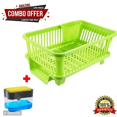 Chronicles Combo Offer Liquid Soap Press Pump Dispenser with Sponge