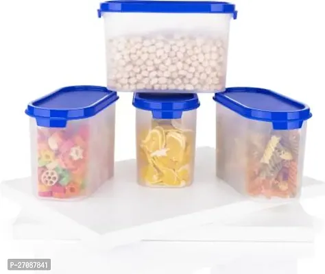 Useful Plastic Modular Air Tight Containers Storage Jar-1000 ml, Pack Of 4-thumb0