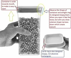 Useful Airtight Transparent Plastic Lock Food Storage 4-Section Containers- Pack Of 6-thumb3