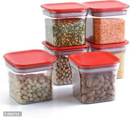 Classic Kitchen Storage Box Container Square (Pack Of 6)