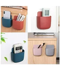 Wall Mounted Holder- Pcs Multicolored Wall Mounted Storage Case for TV Remote, AC Remote, Mobile Ph-thumb1