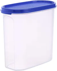 Plastic Oval Modular Container Storage Jar 2500Ml Pack Of 2-thumb1