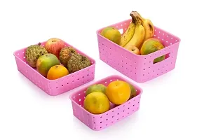 Chronicles Combo Offer Smart Fruit Vegetable Basket for Kitchen Fruit  Vegetable Storage Basket, Perfect Storage Basket for Dining Table, Living Room, Party (Set of 6, Multicolor)-thumb4