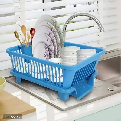 Liquid Soap Press Pump Dispenser With Sponge Big Size Kitchen Dish Drainer Drying Rack Washing Basket With Tray For Kitchen Dish Rack Organizers-thumb3