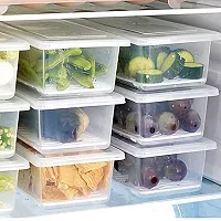 Food Storage Container, Fridge Organizer Case With Removable Drain Plate Stackable Storage Containers Keep Fresh For Storing Fish, Meat, Vegetables (Pack of 2)-thumb3
