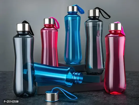 Hexa Steel Cap water bottle set of 6,Crown water bottle - 1000 ml(1 Litre) for Gifting, Ideal for Restaurant, Kitchen, Home, Office, Sports, School, Travelling (Pack Of 6)
