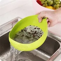 Kitchen Strainer Sieve With Handle Bowl Pasta Rice Fruit Noodles Vegetable Wash Drainer Veggie Washing Bowl Colander Multicolor Pack Of 1-thumb1