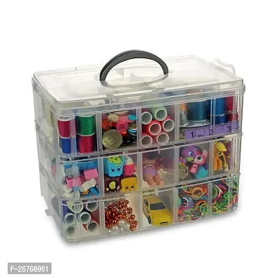 3 Layer 18 Grids Storage Plastic Boxes Medicine Jewelry Bead Storage B0X Container Organizer Case Craft Boxes Random Color-thumb0