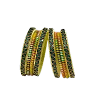 Handmade Silkthread Kundan work Bangles, Set of 8 Bangles-thumb1