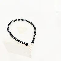 Adjustable 925 Pure Silver Nazariya Bracelet with Black Crystals - Perfect Fit for Boys, Girls, and Women-thumb4