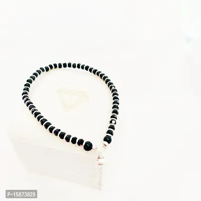 Adjustable 925 Pure Silver Nazariya Bracelet with Black Crystals - Perfect Fit for Boys, Girls, and Women-thumb5