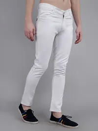 Koetler Plain White Jeans For Men-thumb1