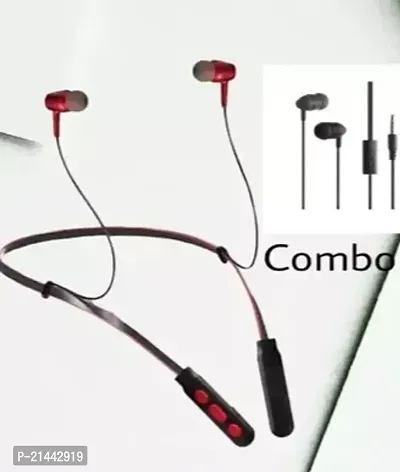 Stylish Headphones Red In-ear  Bluetooth Wireless