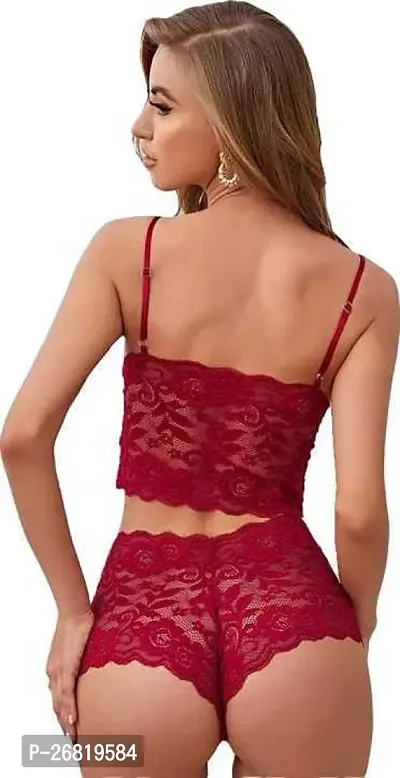 Stylist Net Lingerie Set For Women-thumb2