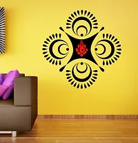 Combo Set of 4 Wall Stickers  | Decorative Ganesha | Dancing Ganesha | Ganeshaye Nmaha | Ganpati-thumb1