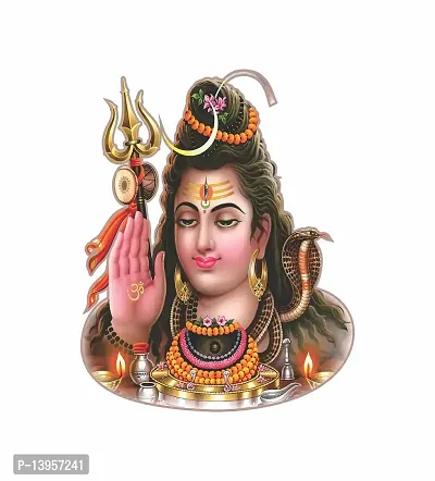 Combo Set of 4 Wall Stickers  | Shiv ji | Ram Bhakt Hanuman | Radha Madhav | Vaashno Devi-thumb2