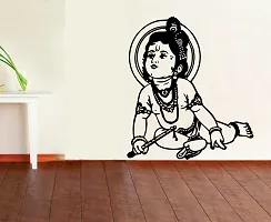 Combo Set of 4 Wall Stickers  | krishna | krishna with cow | krishna Black | Radhe Krishna with Flute-thumb3