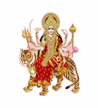 Combo Set of 4 Wall Stickers  | Gajanand Wall Stickers | Self adhesive | Goddess Durga Sherawali Maa 01 | Shivji | Ram Bhakt Hanuman-thumb2