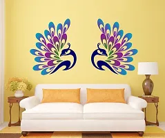 Combo Set of 4 Wall Stickers  | Decorative Florals | Decorative Ganesha | Decorative Peacock Feather | Designer Om-thumb3