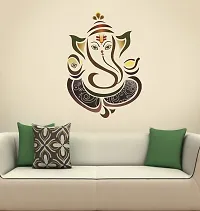 Combo Set of 4 Wall Stickers  | Royal Ganesh | Shiv Parwati | Lord Ram | Hanuman-thumb1