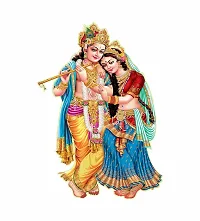 Combo Set of 4 Wall Stickers  | Bal Gopal with Makhan Matki | Classic Radha Krishna | Gajanand | Sherawali Maa-thumb2