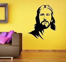 Combo Set of 4 Wall Stickers  | Jesus Christ | Hanuman | Shiv Parwati | Ganeshaye Nmaha-thumb1