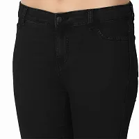 OVERS Women's Denim Skiny Fit~High Rise~Knee Slit Jeans-thumb3