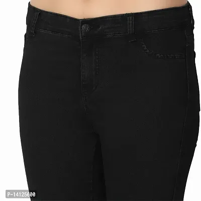 OVERS Women's Denim Skiny Fit~High Rise~Knee Slit Jeans-thumb4