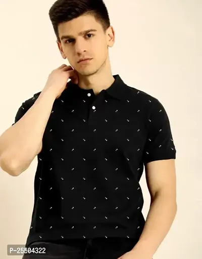 Stylish Men Cotton Blend Polo T-shirt