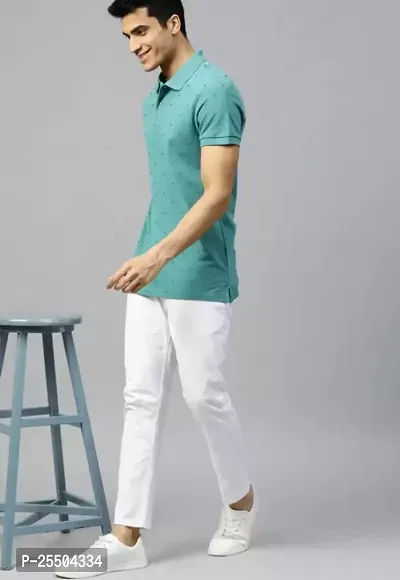 Stylish Men Cotton Blend Polo T-shirt