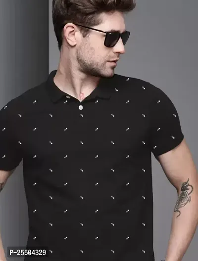 Stylish Men Cotton Blend Polo T-shirt