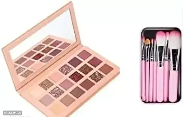 Nude Eyeshadow With Pink Hello Kitty Brushes-thumb0